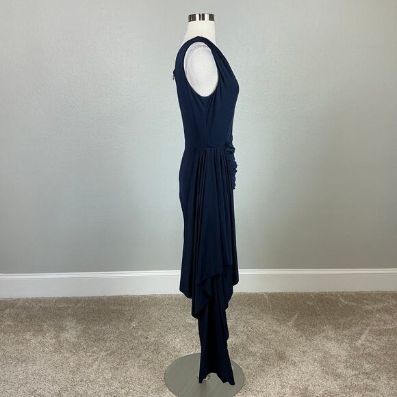 XSCAPE One Shoulder Bodycon Mini Sheath Cocktail Dress Blue Size 10 - Picture 3 of 14
